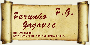 Perunko Gagović vizit kartica